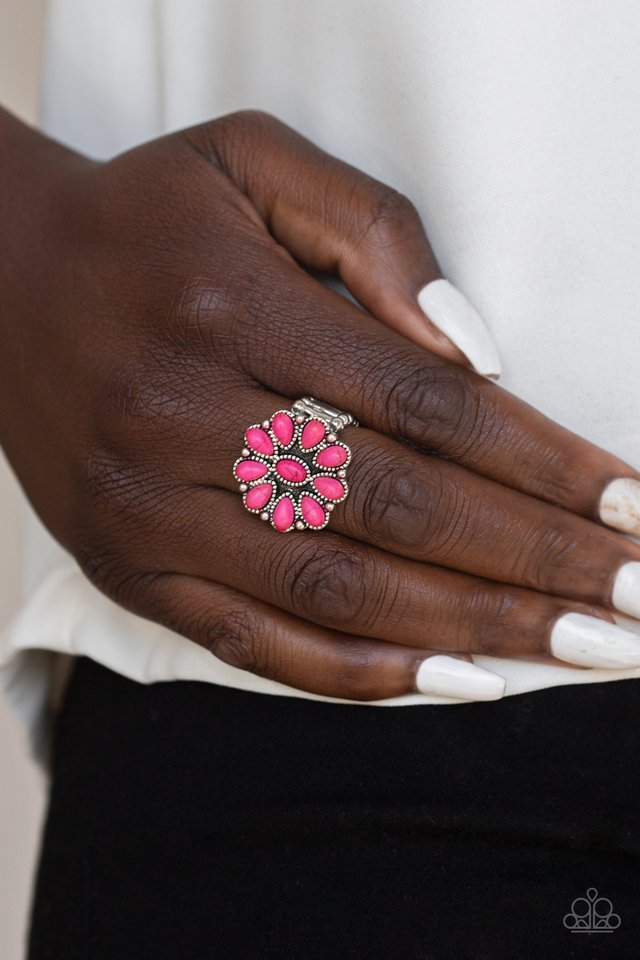 Paparazzi ♥ Stone Gardenia - Pink ♥ Ring