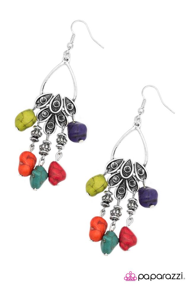 Paparazzi ♥ No Stone Unturned - Multi ♥ Earrings
