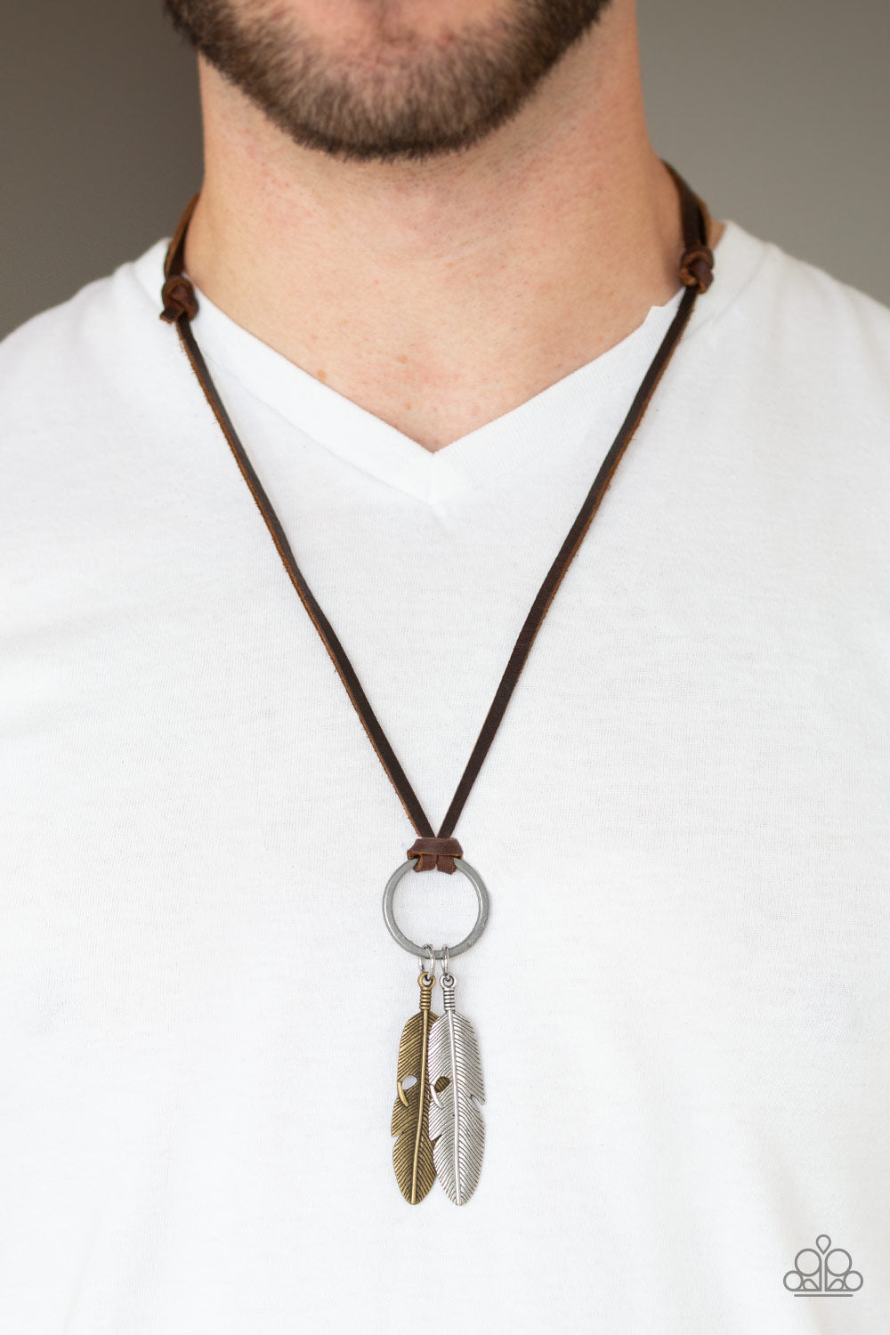 Paparazzi ♥ Sky Walker - Brown ♥ Mens Necklace