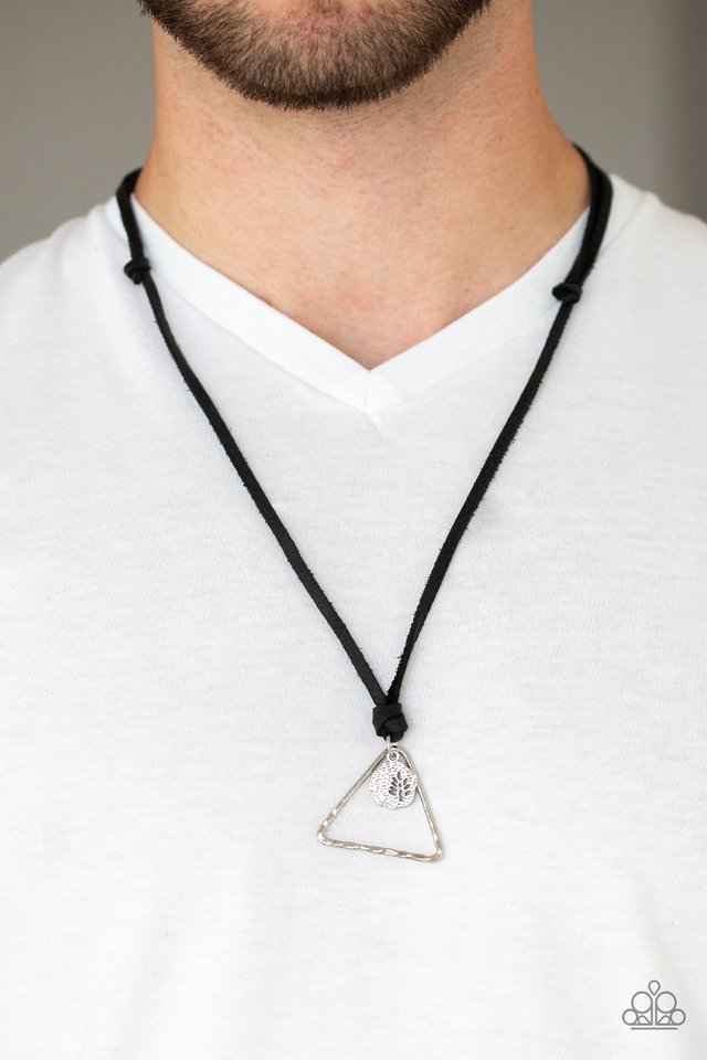 Paparazzi ♥ Terra Traverse - Black ♥ Mens Necklace