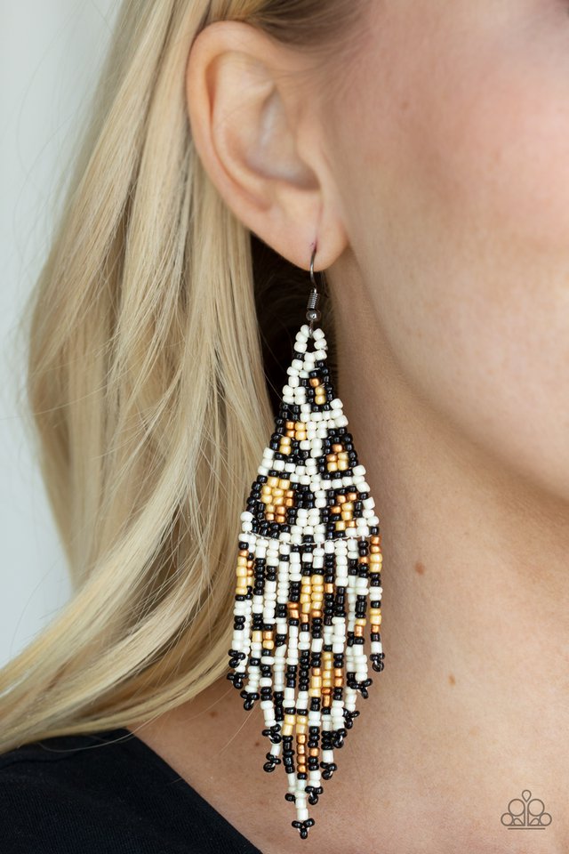 Paparazzi ♥ Bodacious Bombshell - White ♥ Earrings