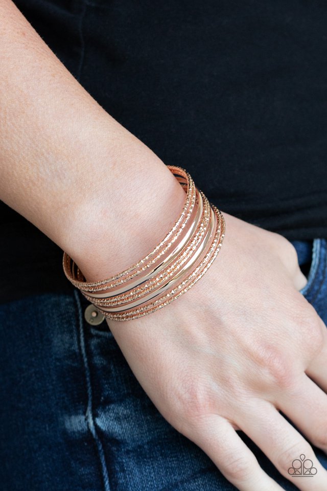 Paparazzi ♥ Stack Shack - Rose Gold ♥ Bracelet