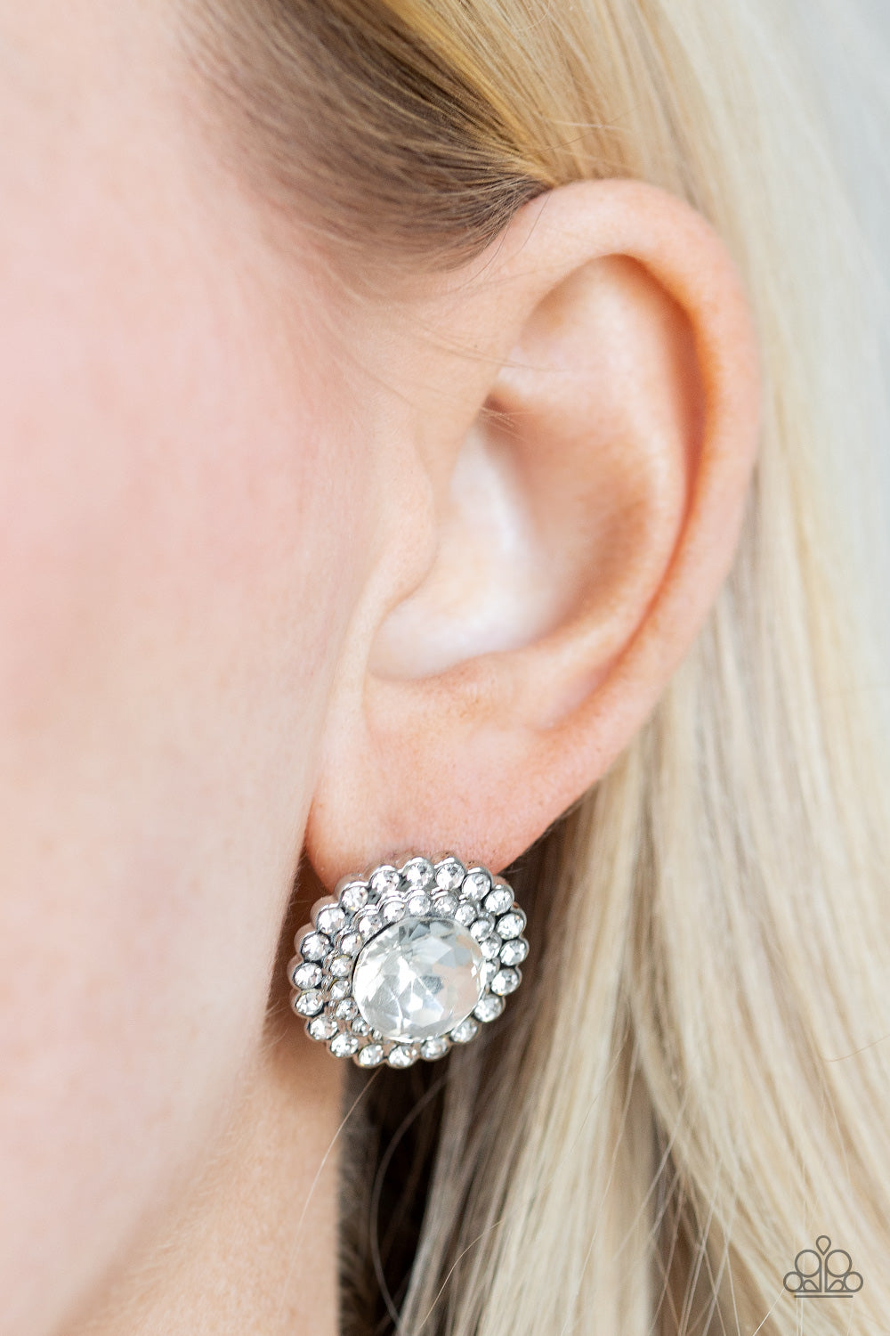 Paparazzi ♥ My Second Castle - White ♥ Post Earrings
