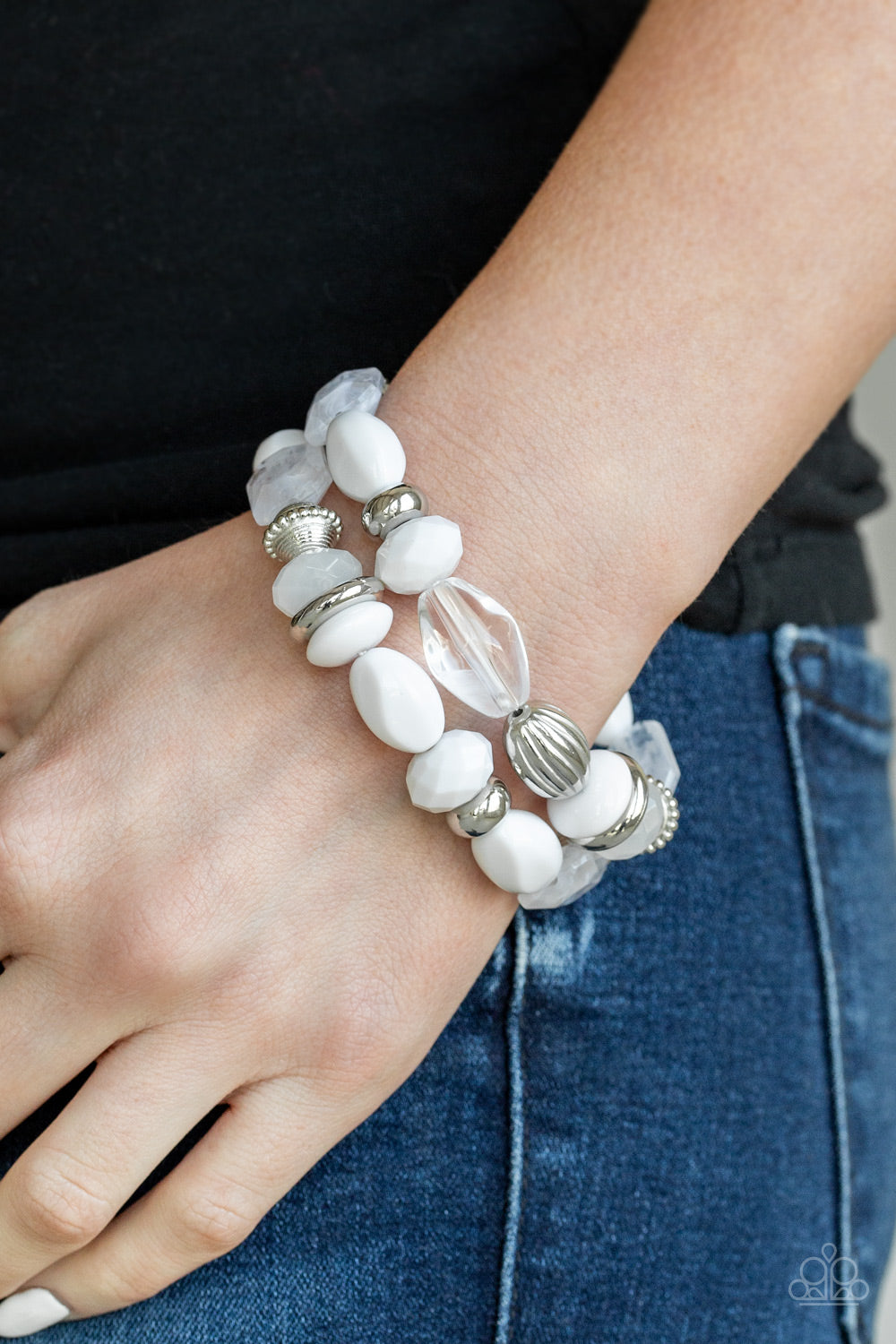 Paparazzi ♥ Beach Brunch - White ♥ Bracelet