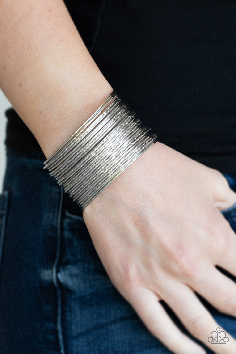 Paparazzi ♥ Stacked To The Max - Silver ♥ Bracelet