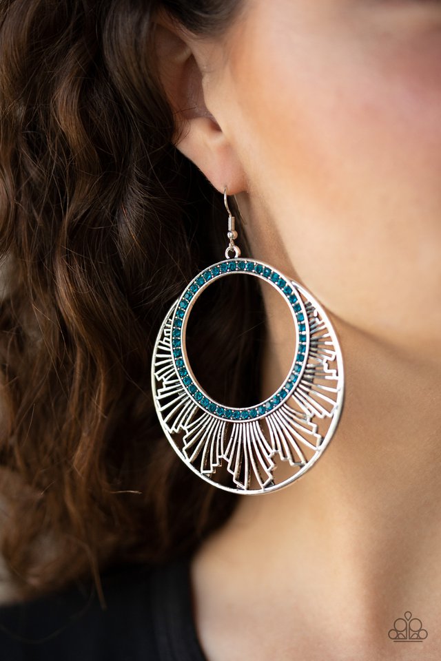 Paparazzi ♥ Mod Mood - Blue ♥ Earrings