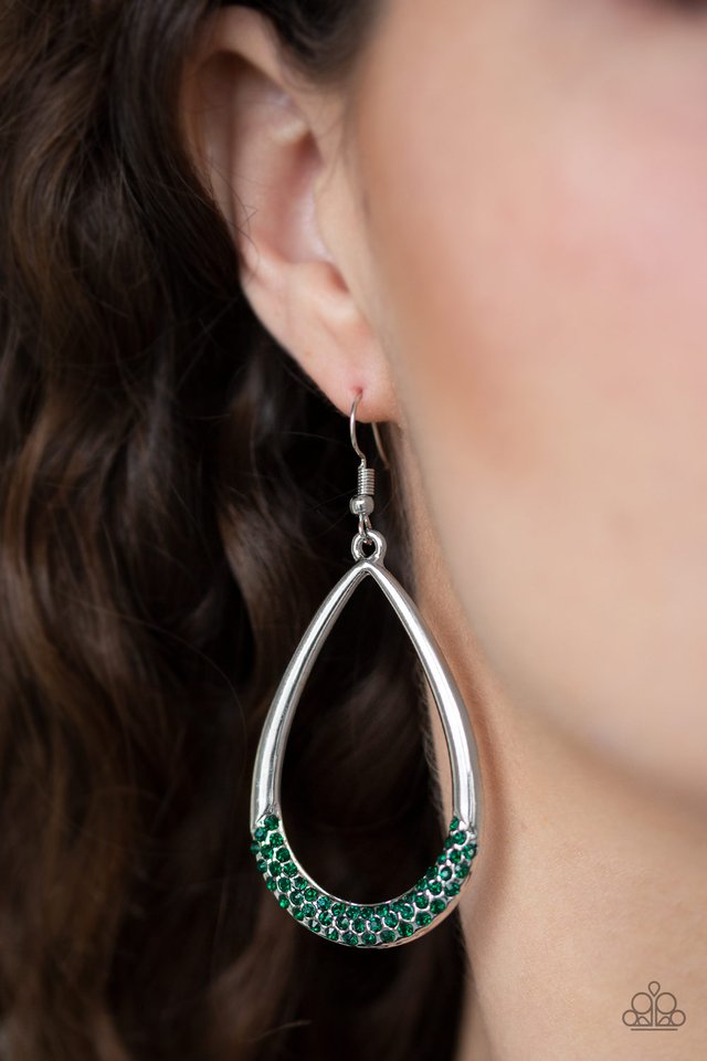 Paparazzi ♥ Take A Dip - Green ♥ Earrings