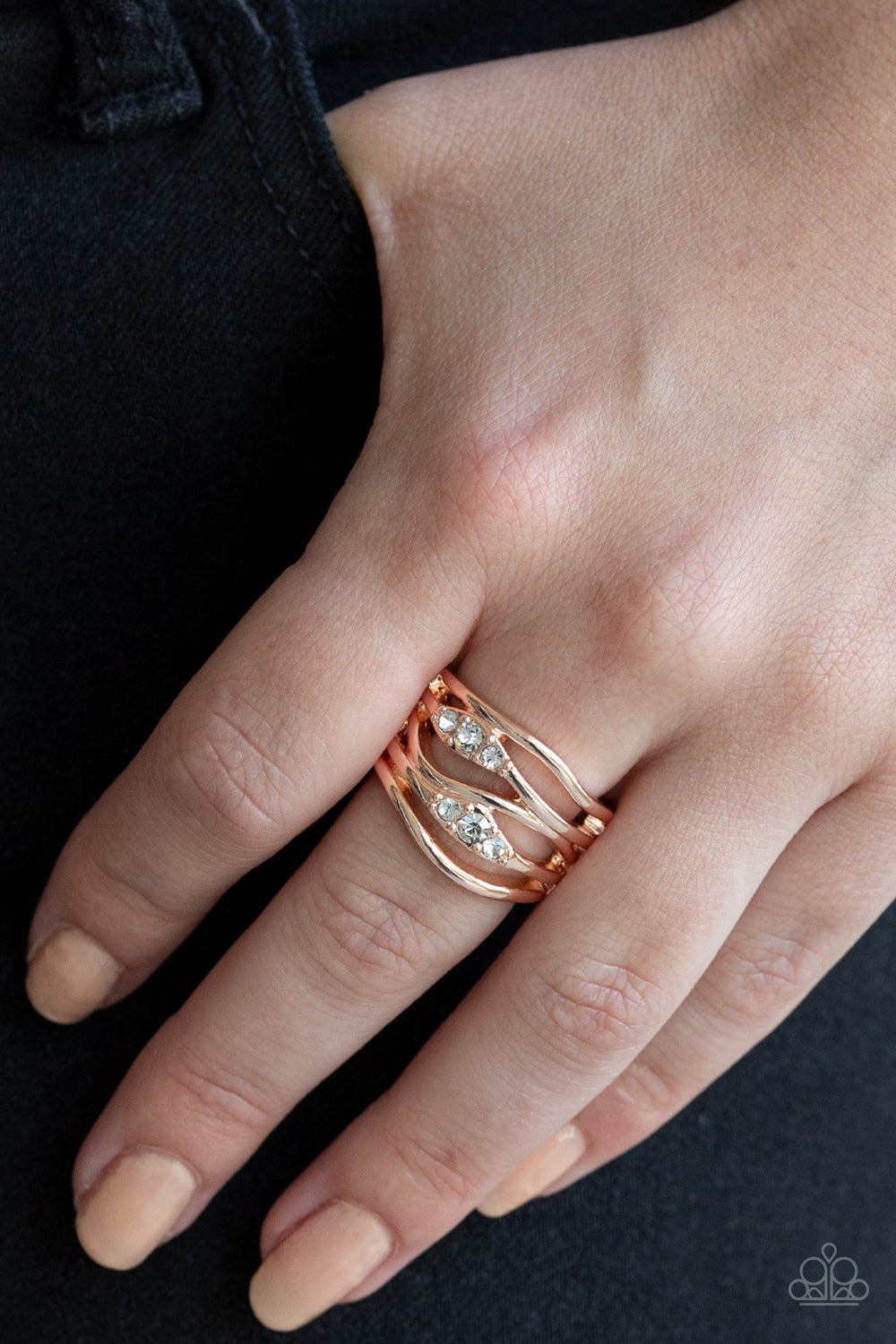Paparazzi ♥ Cash Dash - Rose Gold ♥ Ring