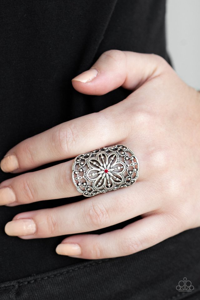 Paparazzi ♥ Majestic Mandala - Red ♥ Ring