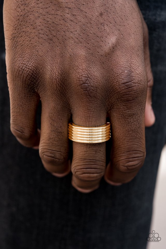 Paparazzi ♥ A Mans Man - Gold ♥ Ring
