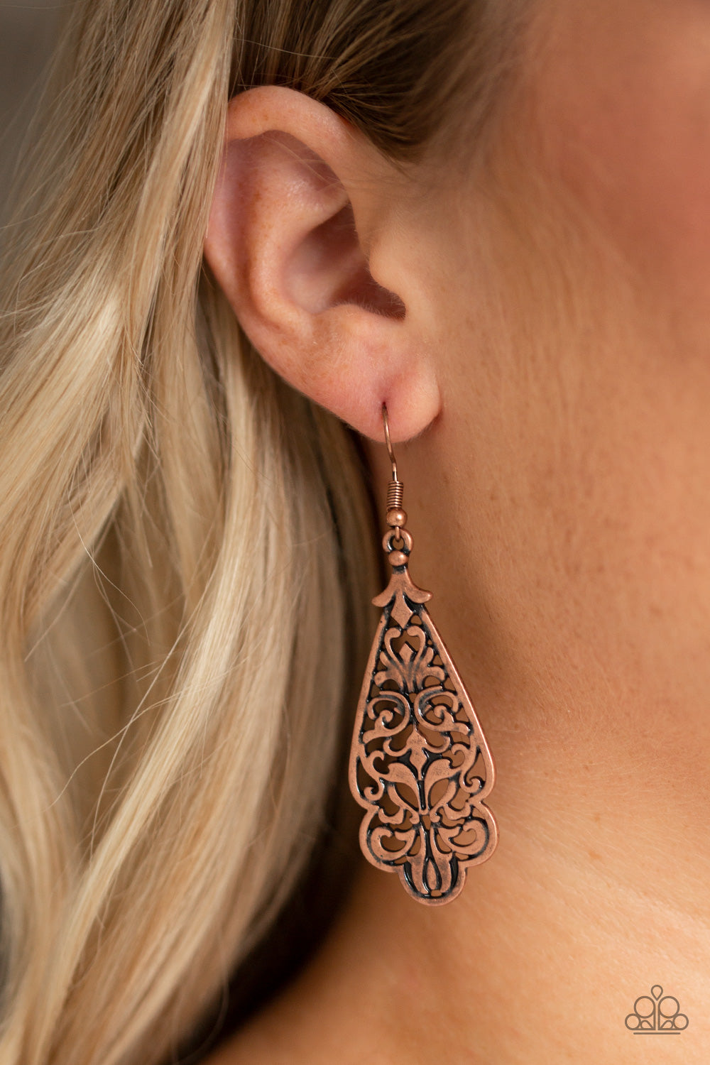 Paparazzi ♥ Greenhouse Goddess - Copper ♥ Earrings