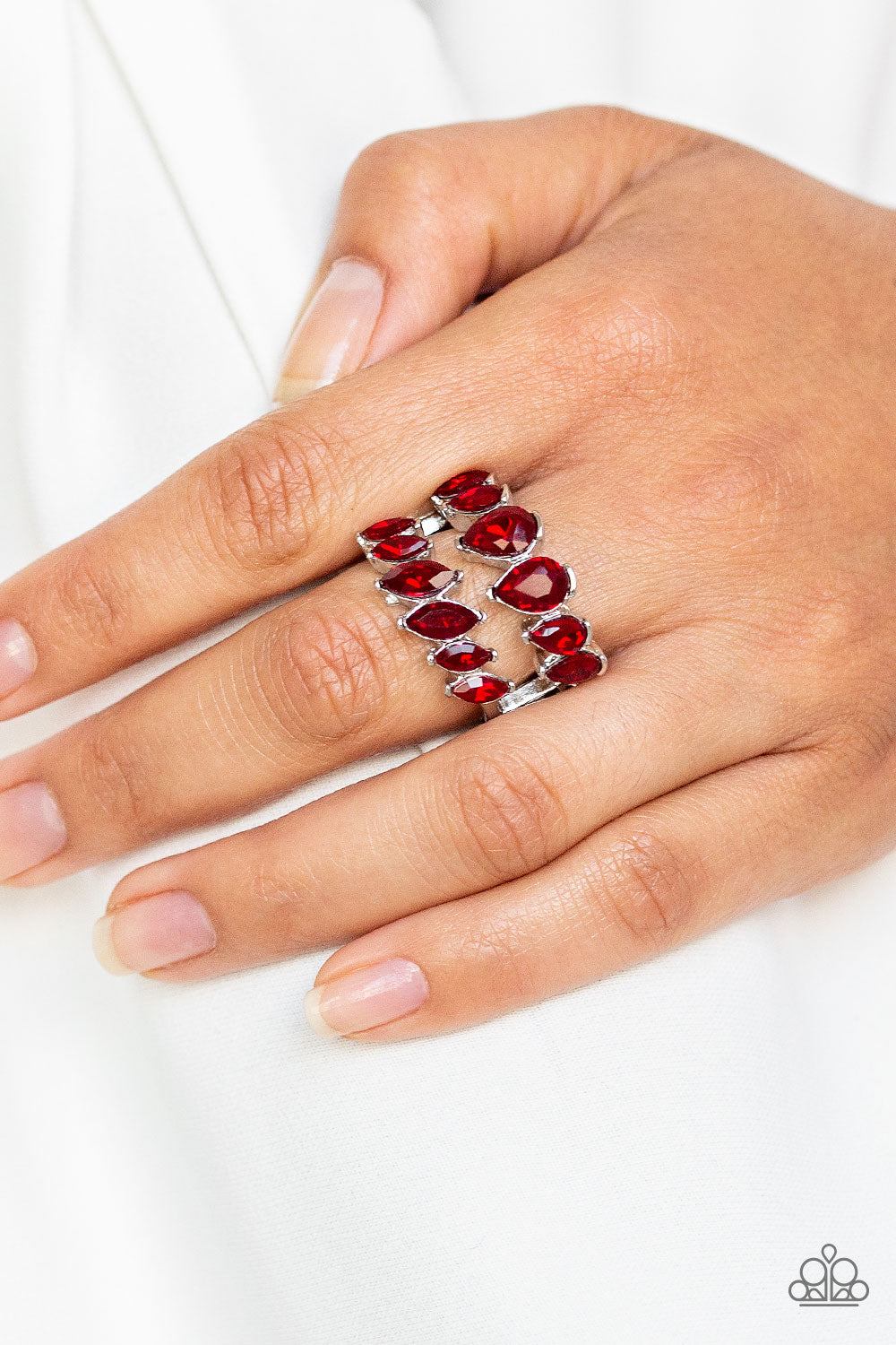 Paparazzi ♥ Timeless Tiers - Red ♥ Ring