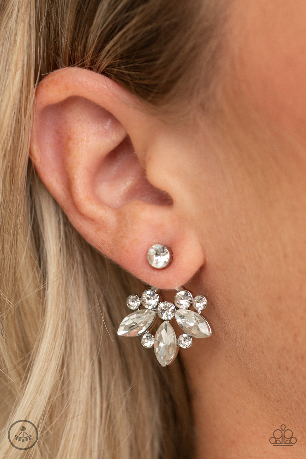 Paparazzi ♥ Crystal Constellations - White ♥ Post Earrings