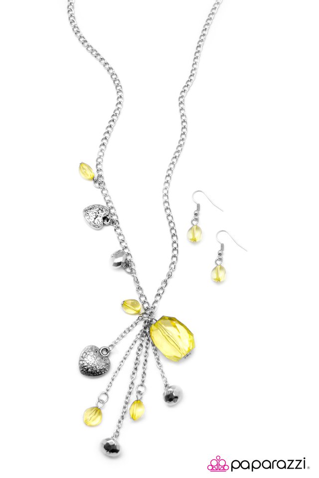 Paparazzi ♥ Eat Your Heart Out - Yellow ♥ Necklace