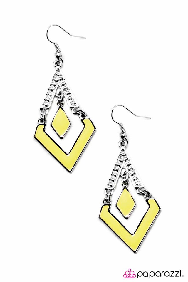 Paparazzi ♥ Every Which Way - Yellow ♥ Earrings