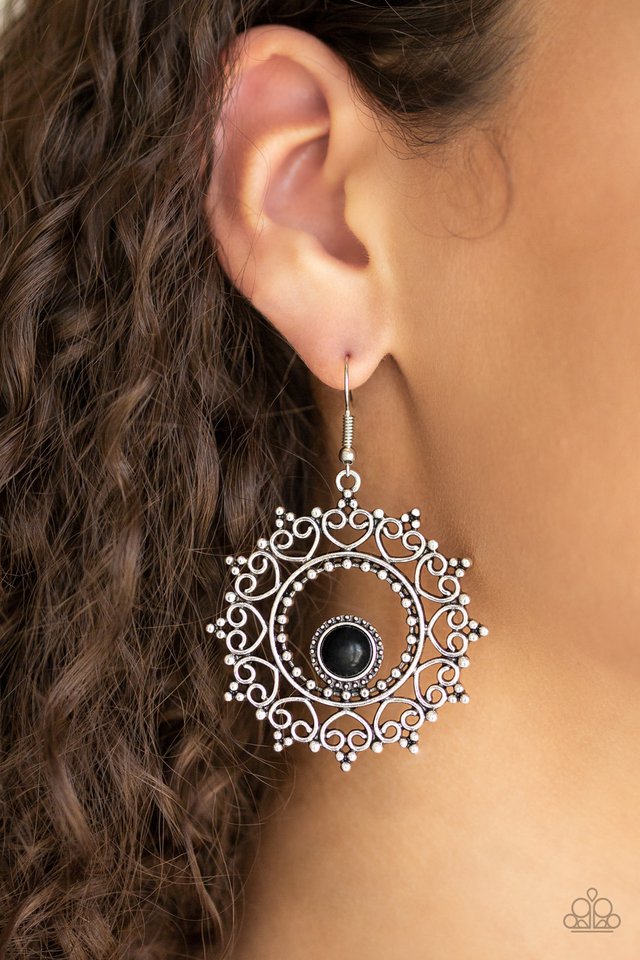 Paparazzi ♥ Wreathed In Whimsicality - Black ♥ Earrings