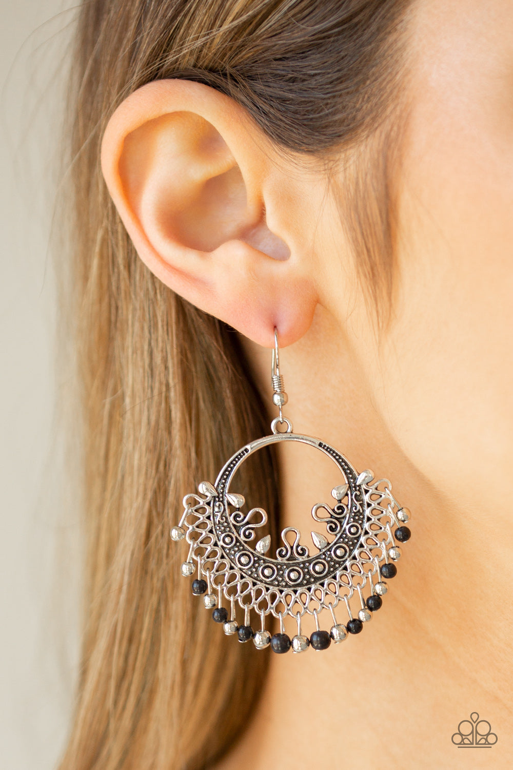 Paparazzi ♥ Canyonlands Celebration - Black ♥ Earrings