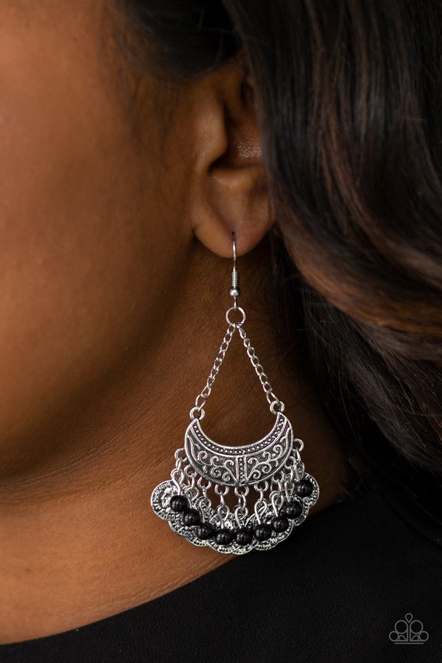 Paparazzi ♥ Sahara Treasure - Black ♥ Earrings