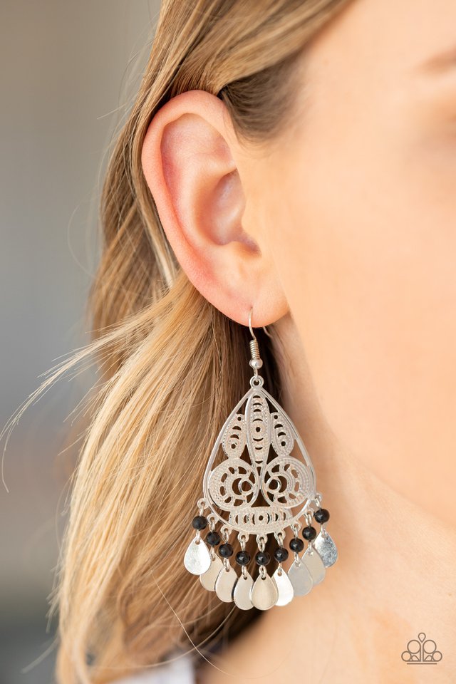 Paparazzi ♥ Mermaid Mojito - Black ♥ Earrings