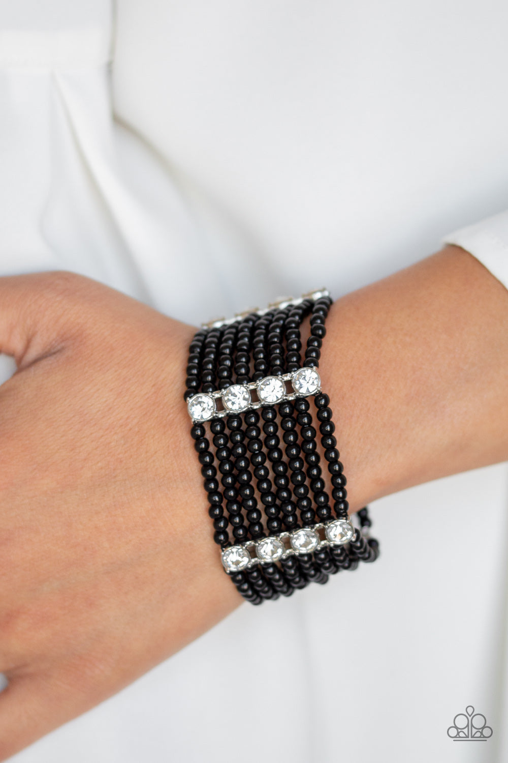Paparazzi ♥ Get In Line - Black ♥ Bracelet