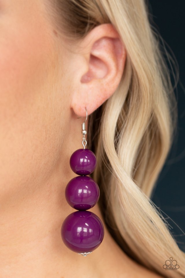 Paparazzi ♥ Material World - Purple ♥ Earrings