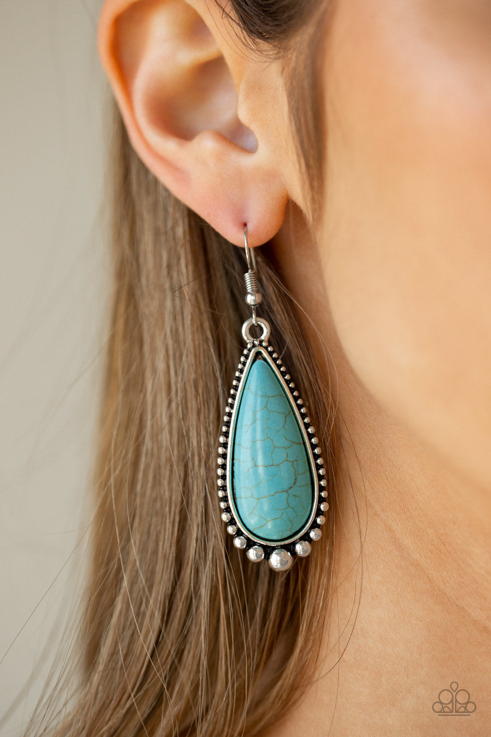 Paparazzi ♥ Desert Quench - Blue ♥ Earrings