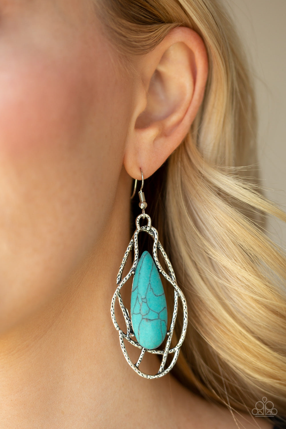 Paparazzi ♥ Artisan Tears - Blue ♥ Earrings