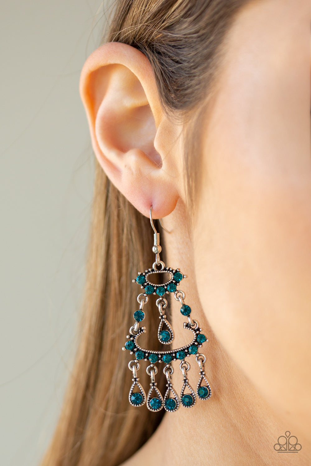 Paparazzi ♥ Chandelier Shimmer - Blue ♥ Earrings