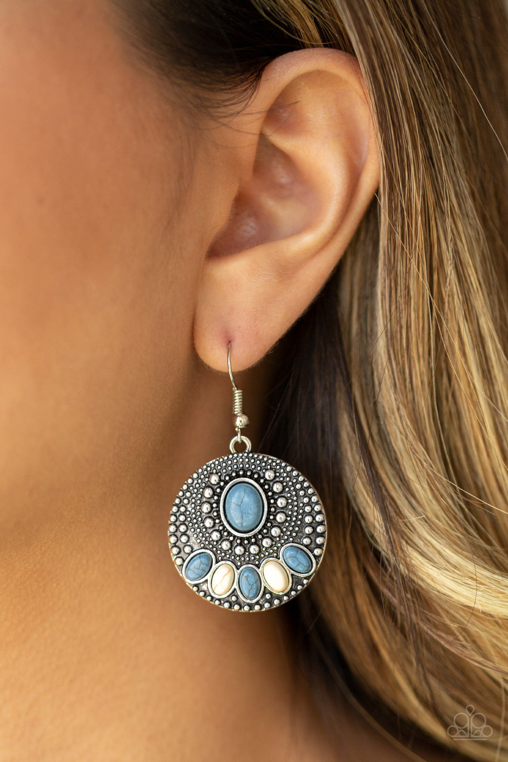 Paparazzi ♥ Sandstone Paradise - Blue ♥ Earrings