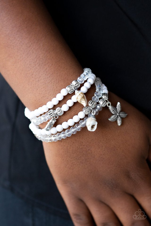 Paparazzi ♥ Ocean Breeze - White ♥ Bracelet