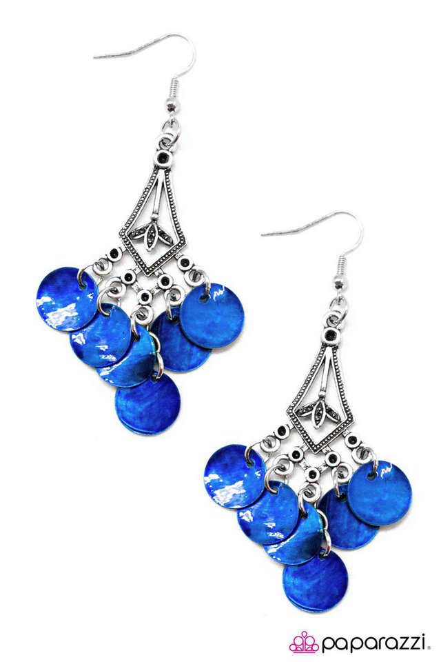 Paparazzi ♥ Keep In Touch - Blue ♥ Earrings