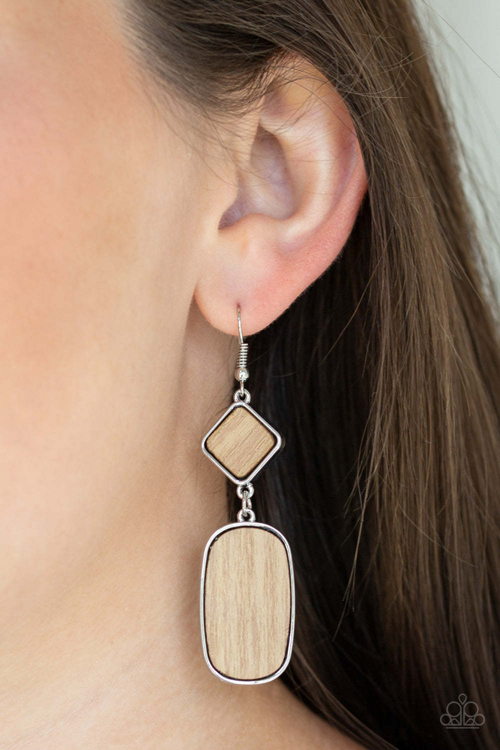 Paparazzi ♥ You WOOD Be So Lucky - Brown ♥ Earrings