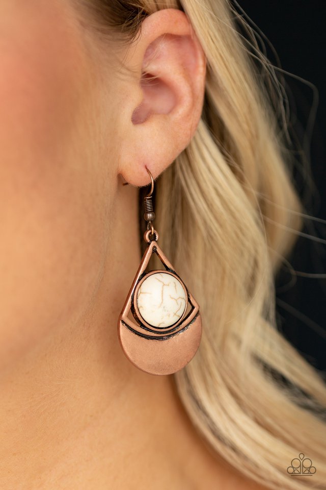 Paparazzi ♥ Sonoran Sailing - Copper ♥ Earrings