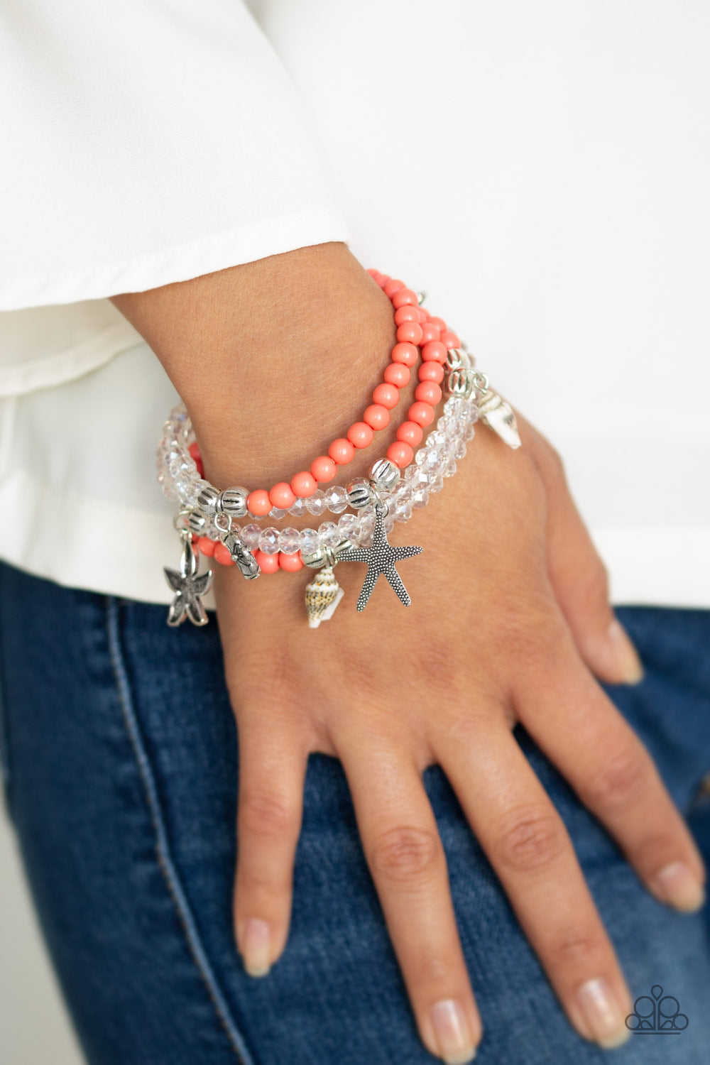 Paparazzi ♥ Ocean Breeze - Orange ♥ Bracelet