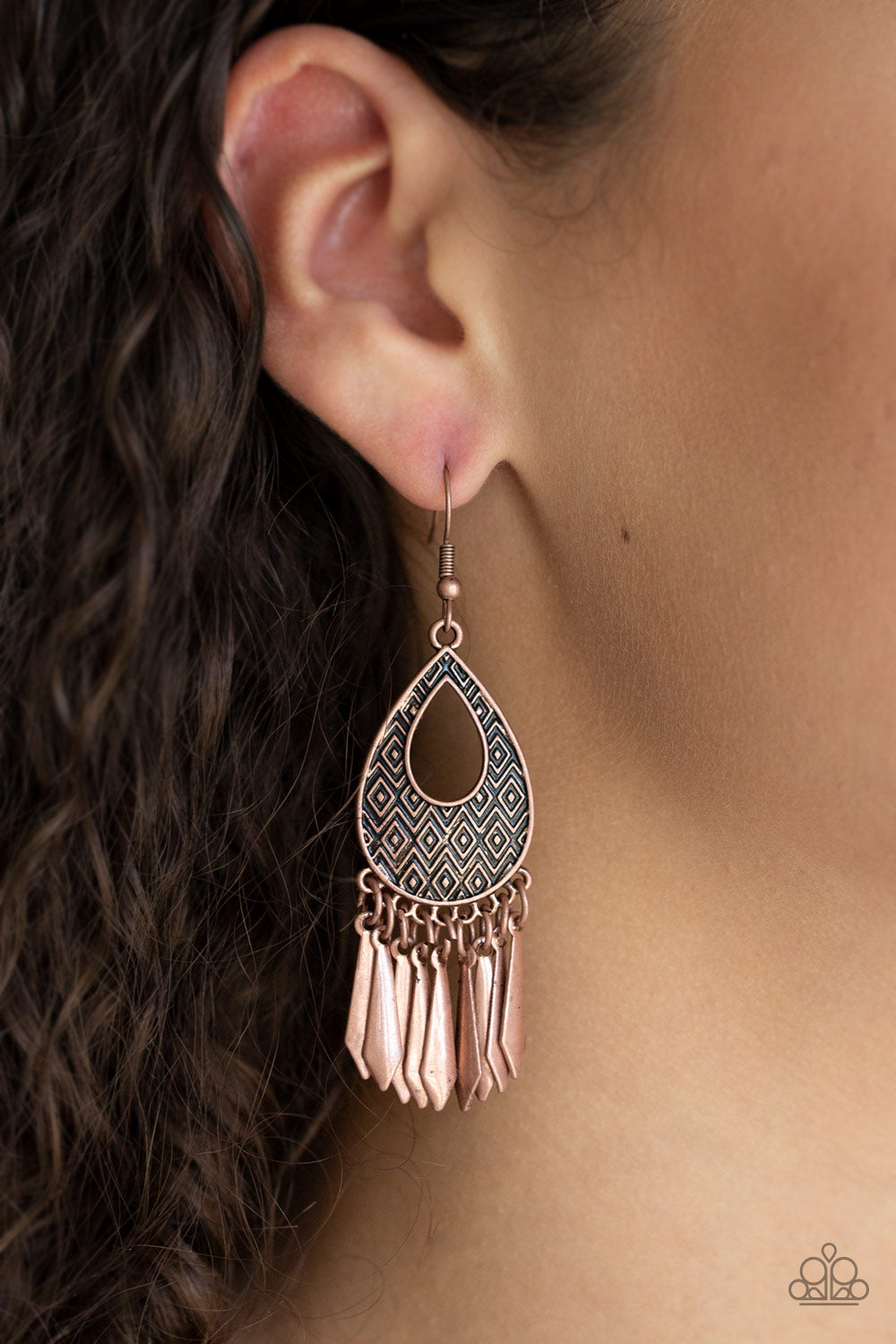 Paparazzi ♥ Metallic Funk - Copper ♥ Earrings