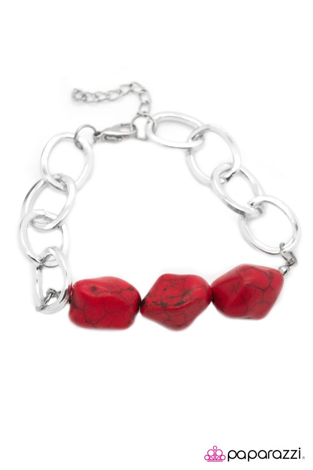 Paparazzi ♥ Sticks and Stones - Red ♥ Bracelet