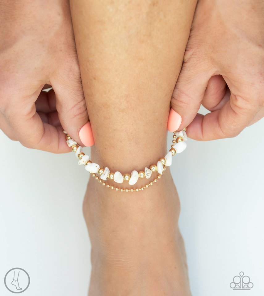 Paparazzi ♥ Beach Expedition - Gold ♥ Anklet