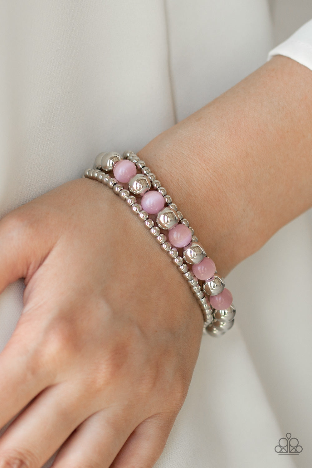 Paparazzi ♥ Go With The GLOW - Pink ♥ Bracelet