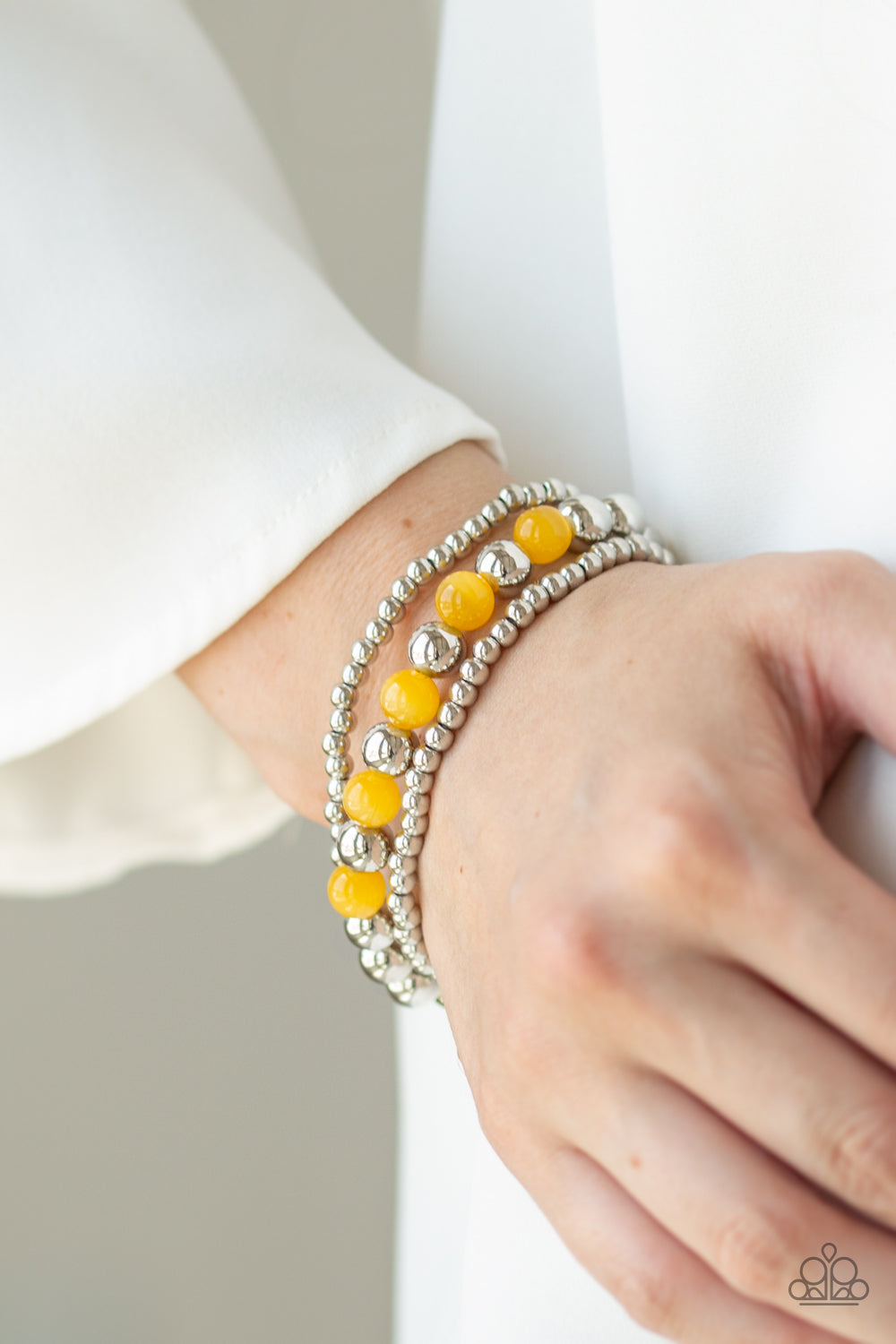 Paparazzi ♥ Go With The GLOW - Yellow ♥ Bracelet