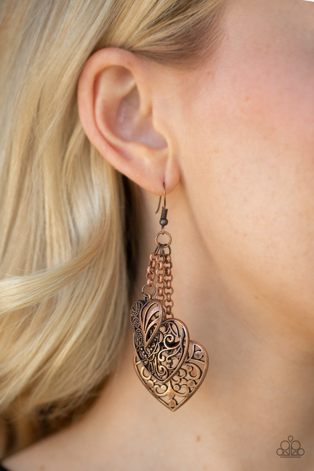 Paparazzi ♥ Once Upon A Heart - Copper ♥ Earrings