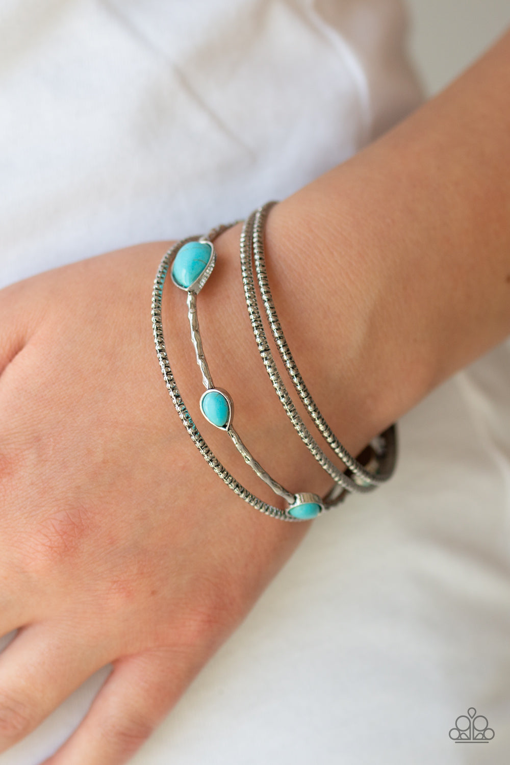 Paparazzi ♥ Sandstone Storm - Blue ♥ Bracelet