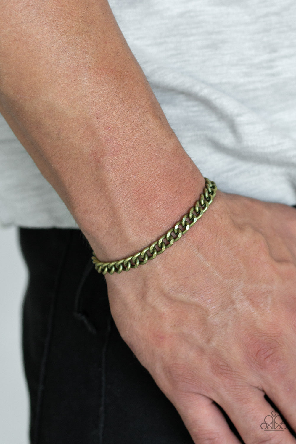 Paparazzi ♥ Goal! - Brass ♥ Mens Bracelet