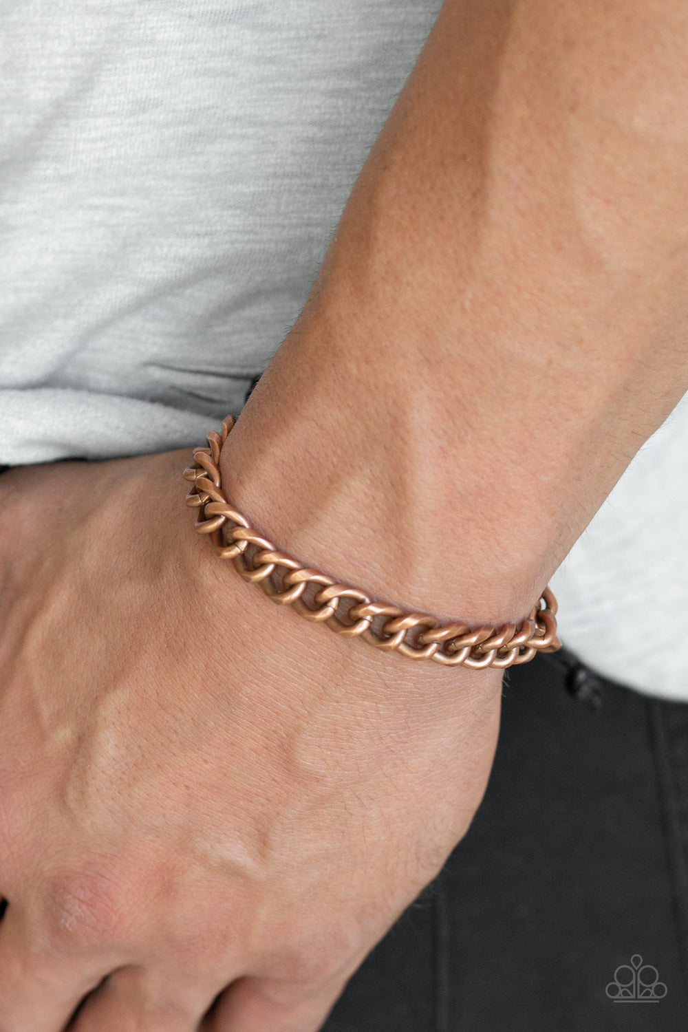 Paparazzi ♥ Blitz - Copper ♥ Mens Bracelet