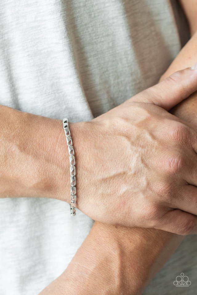 Paparazzi ♥ K.O. - Silver ♥ Mens Bracelet