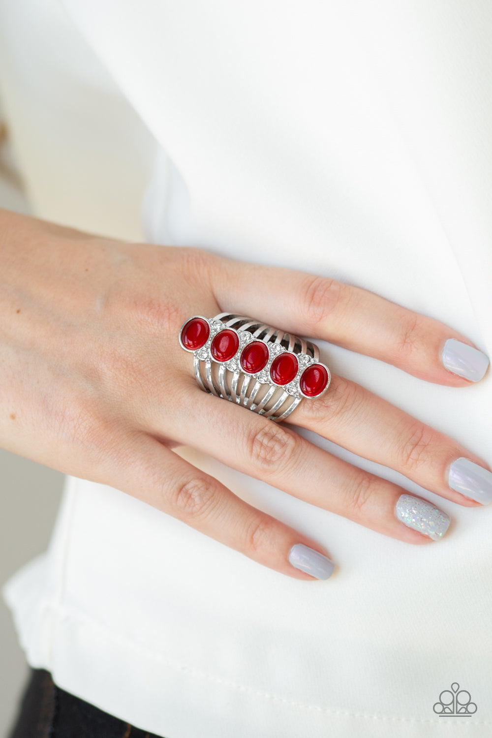 Paparazzi ♥ BLING Your Heart Out - Red ♥ Ring