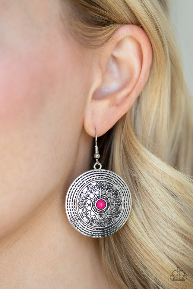 Paparazzi ♥ Karma Drama - Pink ♥ Earrings