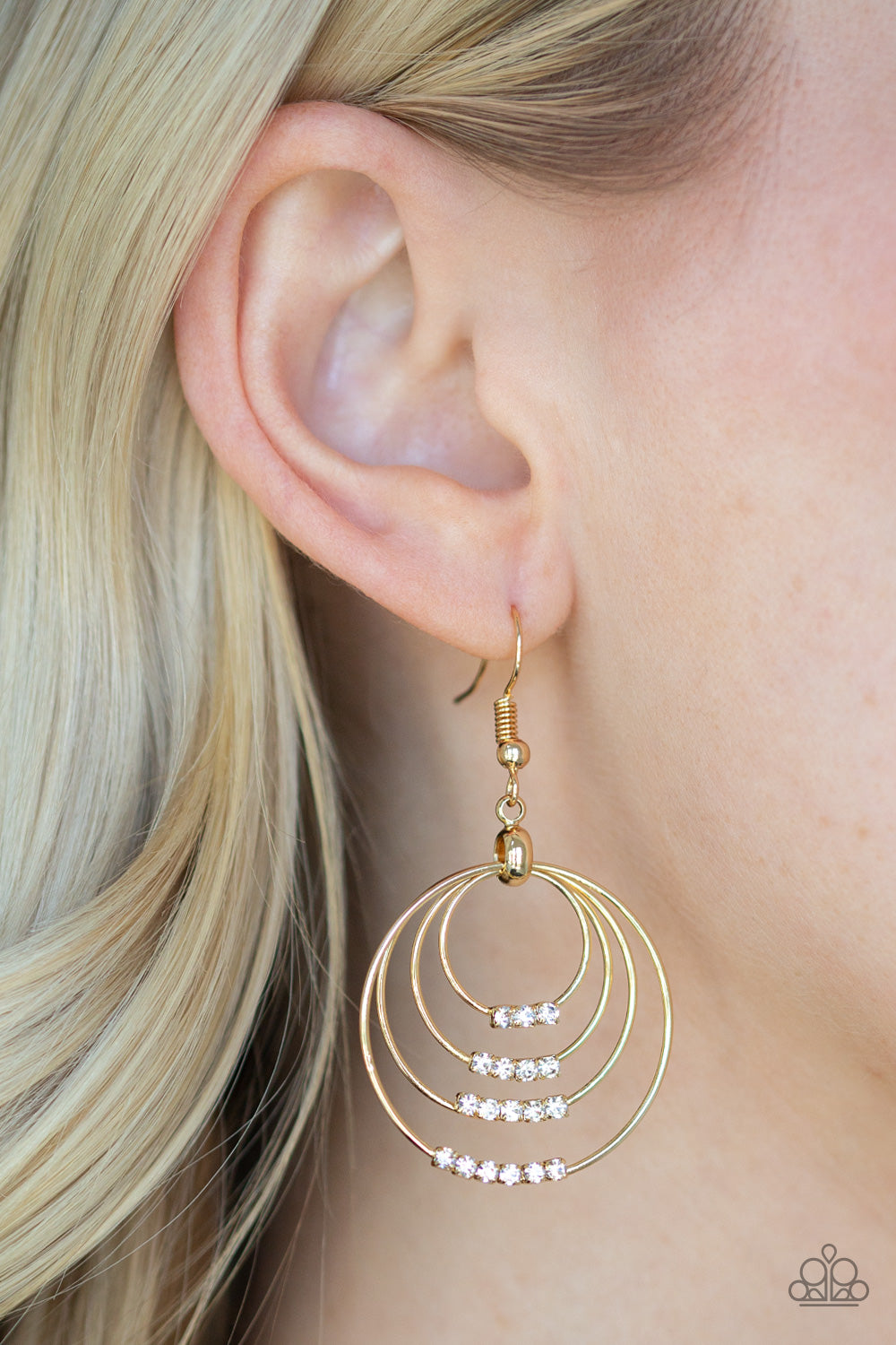 Paparazzi ♥ Sparkle Spectrum - Gold ♥ Earrings