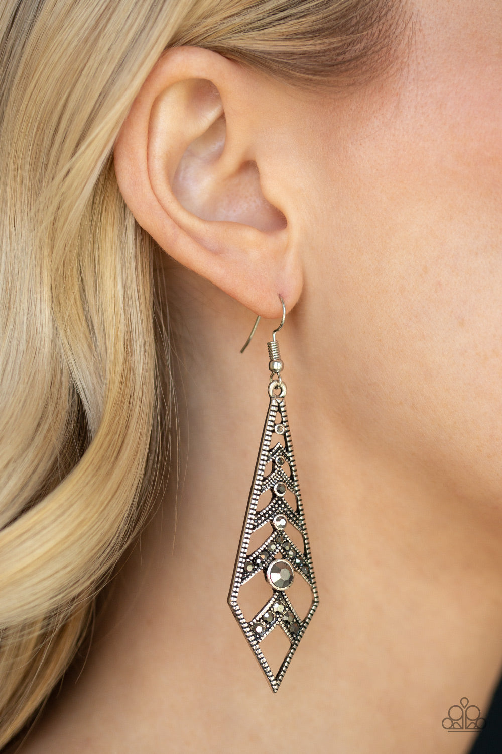 Paparazzi ♥ Flared Flair - Silver ♥ Earrings
