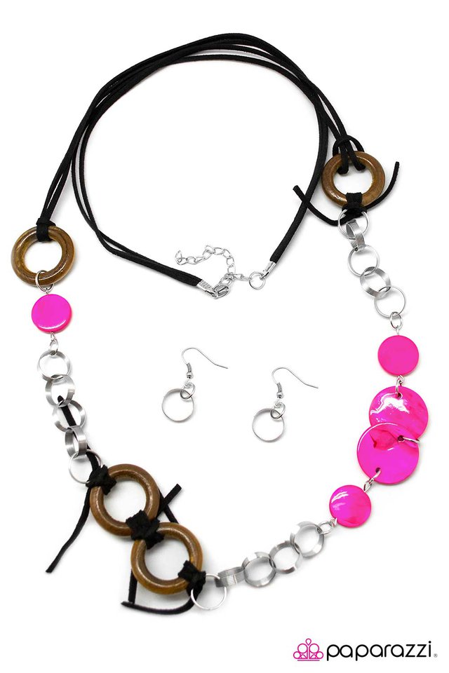 Paparazzi ♥ Tied Me Over - Pink ♥ Necklace