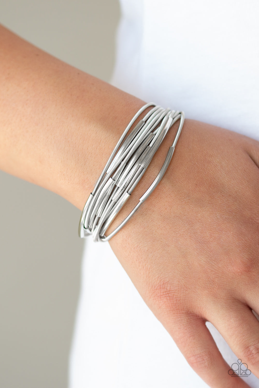 Paparazzi ♥ City Stretch - Silver ♥ Bracelet